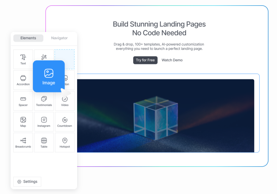 Drag & Drop Editor - No Coding Required